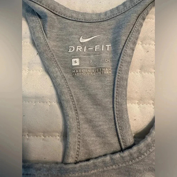 Nike Womens Shirt S : Small Gray Tank Top Sleeveless Dri-Fit Swoosh Logo(c3 - Picture 4 of 10